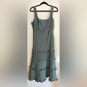 Anthropologie Blythe Square-neck Tiered Dress